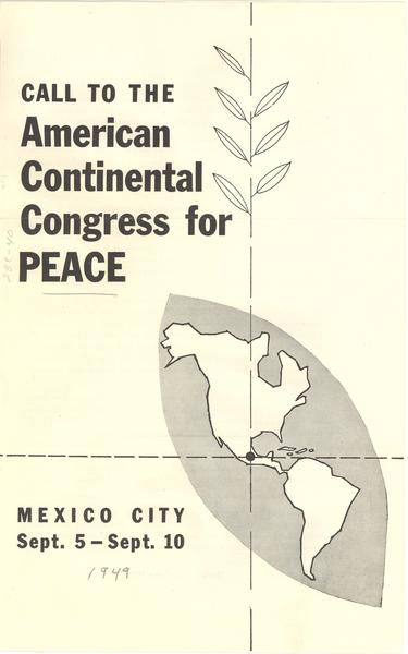 Call to the American Continental Congress for World Peace, June 1949