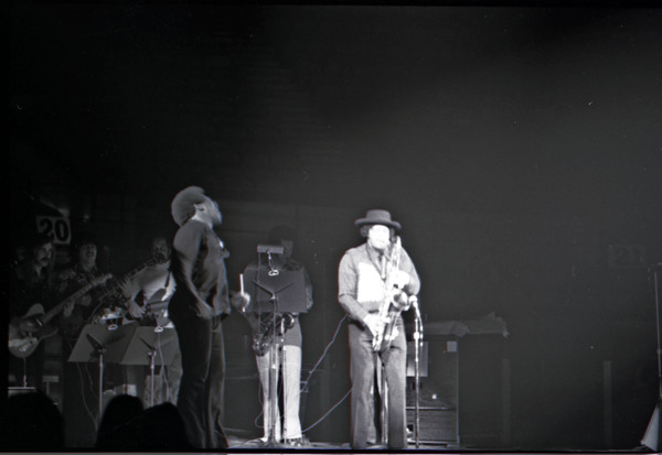 Richard Nader's Rock and Roll Revival concert at the Springfield Civic Center:             Lloyd Price with backing band, December 26, 1972