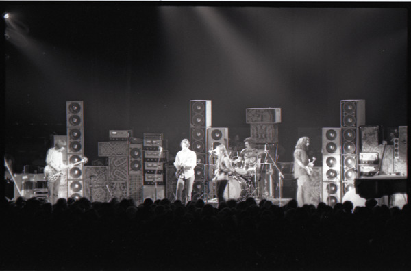 Grateful Dead concert at Springfield Civic Center: band in performance, ca. March 28, 1973