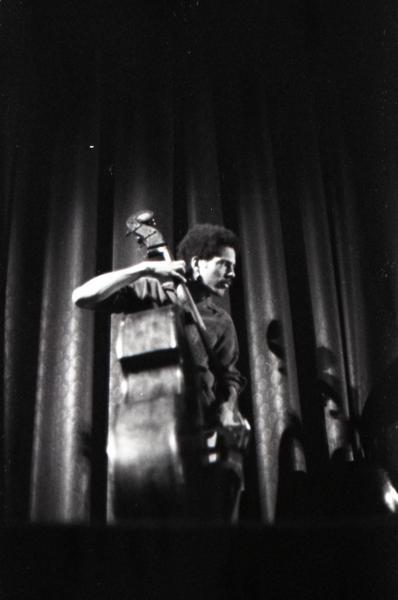 Livingston Taylor in concert: acoustic bass             player (Walter Robinson?), ca. 1973